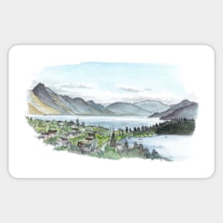 Lake Wakatipu from Kelvin Heights Sticker